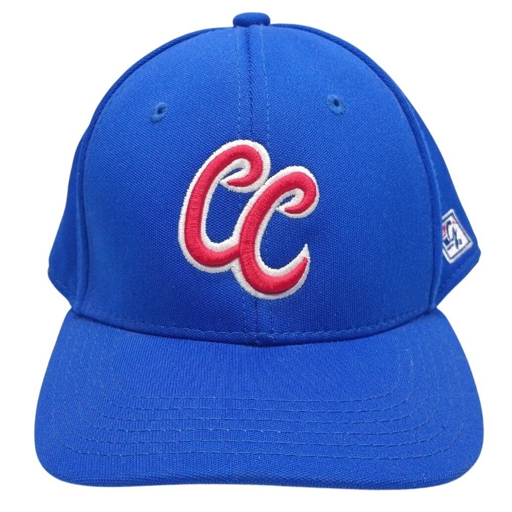 The Game Pro Mens XS CC Creek Flex Baseball Hat Cap Blue Red Embroidered